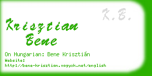 krisztian bene business card